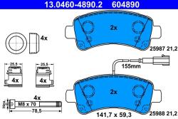 ATE Set Placute Frana, Frana Disc 13.0460-4890.2 Citroën Jumper Ii Fiat Ducato