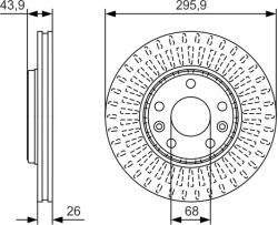 Bosch Disc Frana 0986479S93 Renault Fluence/Laguna/Laguna Iii/Latitude/Megane