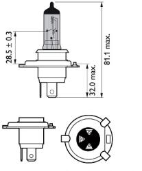 Philips Bec, Far Faza Lunga 12342Wvub1 Abarth Grande Punto/Punto/Ritmo Alfa Romeo 164/33 (12342WVUB1)
