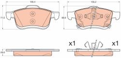 TRW Set Placute Frana, Frana Disc Gdb2060 Fiat 500L (GDB2060)