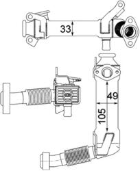MAHLE Radiator, Recirculare Gaze De Esapament Ce21000P Bmw 1/3/5/7/X3 (CE21000P)