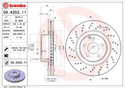 BREMBO Disc Frana 09. A353.11 Mercedes-Benz S-Class