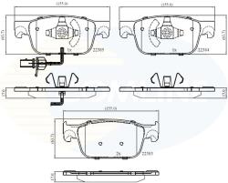 COMLINE Set Placute Frana, Frana Disc Cbp12352 Audi A4 B9/A5