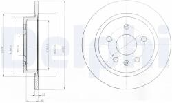 DELPHI Disc Frana Bg4188 Chevrolet Malibu Opel Insignia A/Insignia A Country Saab 9-5 (BG4188)