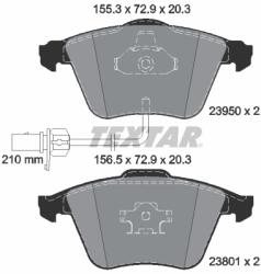TEXTAR Set Placute Frana, Frana Disc 2395001 Audi A4 B6/A4 B7/A6 C6