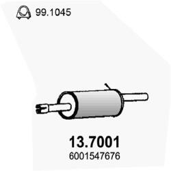 ASSO Toba Esapament Finala 13.7001 Dacia Logan/Sandero Renault Logan I