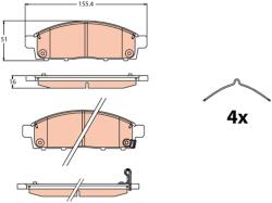 TRW Set Placute Frana, Frana Disc Gdb2124 Mitsubishi L200 / Triton