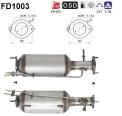 AS Filtru Funingine/Particule, Sist. De Esapament Fd1003 Ford C-Max/Focus C-Max (FD1003)