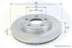 COMLINE Disc Frana Adc1412V Audi A4 B5/A4 B6/A4 B7/A8 D2/A8 D3 Seat Exeo Vw Passat B5 (ADC1412V)