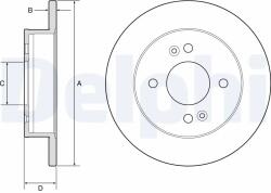 DELPHI Disc Frana Bg4917C Hyundai I10 Ii/I10 Iii