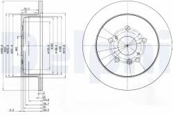 DELPHI Disc Frana Bg3779 Toyota Alphard I/Avensis Verso/Isis/Previa Ii (BG3779)