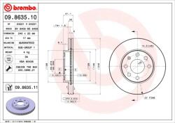 BREMBO Disc Frana 09.8635. 11 Opel Corsa C Vauxhall Corsa Mk Ii/Corsavan Mk Iicaseta/ (09.8635.11)