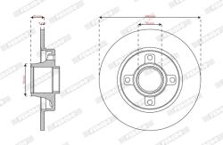 FERODO Disc Frana Ddf2929-1 Citroën C3 Aircross Ii/C3 Iii/C4 Cactus Peugeot 2008 I/208