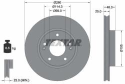 TEXTAR Disc Frana 92351203 Hyundai Kona Kia Niro Ii (92351203)