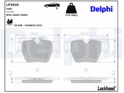 DELPHI Set Placute Frana, Frana Disc Lp3920 Bmw 5/7/Xm (LP3920)