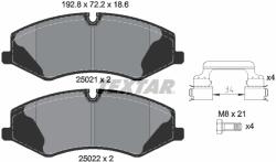 TEXTAR Set Placute Frana, Frana Disc 2502101 Land Rover Range Rover Iii (2502101)