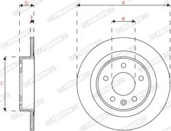 FERODO Disc Frana Ddf2812C Opel Insignia B/Insignia B Country/Insignia B Grand Sport (DDF2812C)