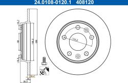 ATE Disc Frana 24.0108-0120.1 Renault Zoe