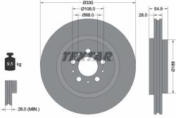 TEXTAR Disc Frana 92178303 Volvo S60 I/V70 Ii