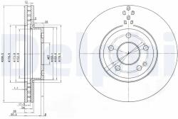 DELPHI Disc Frana Bg3838 Mercedes-Benz Marco Polo/V-Class/Viano/Vito/Vito / Mixto