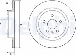 DELPHI Disc Frana Bg4760C Opel Astra K Vauxhall Astra Mk Vii/Astra Mk Viicombi