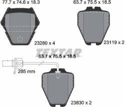 TEXTAR Set Placute Frana, Frana Disc 2328001 Audi A4 B5/A6 C5/Allroad C5 Vw Passat B5.5 (2328001)