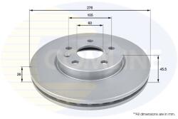 COMLINE Disc Frana Adc1151V Chevrolet Aveo/Aveo / Kalos/Cruze Opel Astra H Classic (ADC1151V)