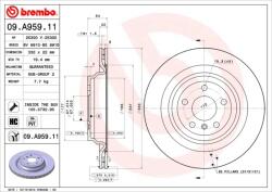 BREMBO Disc Frana 09. A959.11 Brabus 35Mr Mercedes-Benz Gle/M-Class (09.A959.11)