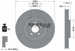 TEXTAR Disc Frana 92334105 Porsche Macan (92334105)