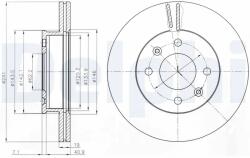 DELPHI Disc Frana Bg4009 Hyundai Getz (BG4009)