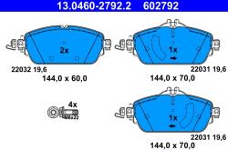 ATE Set Placute Frana, Frana Disc 13.0460-2792.2 Mercedes-Benz C-Class/E-Class