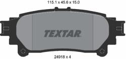 TEXTAR Set Placute Frana, Frana Disc 2491801 Lexus Rx Toyota Fortuner/Mark X Ii/Mirai