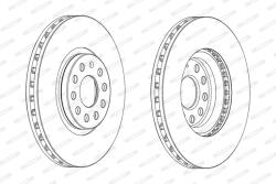 FERODO Disc Frana Ddf2016C-1 Seat Alhambra/Tarraco Skoda Kodiaq I Vw Sharan/Tiguan