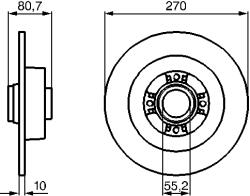Bosch Disc Frana 0986479196 Renault Megane Ii/Scénic Ii (0986479196)