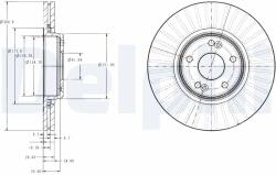 DELPHI Disc Frana Bg3688 Renault Laguna Ii (BG3688)