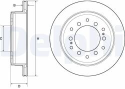 DELPHI Disc Frana Bg4747C Lexus Gx Toyota 4 Runner V/Fj Cruiser/Fortuner/Land Cruiser
