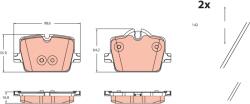 TRW Set Placute Frana, Frana Disc Gdb2487 Bmw 2/3/4 Gran/Z4/I4 Toyota Supra (GDB2487)