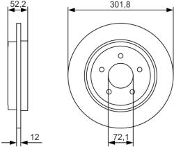 Bosch Disc Frana 0986479A53 Ford Maverick