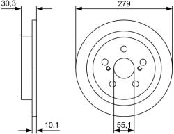 Bosch Disc Frana 0986479D35 Lexus Ct Toyota Urban Cruiser (0986479D35)