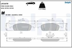 DELPHI Set Placute Frana, Frana Disc Lp2479 Dacia Logan Ii/Logan Mcv Ii/Sandero