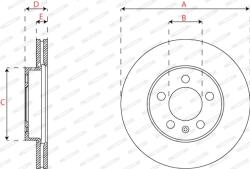 FERODO Disc Frana Ddf2663C Audi A1/A1 Allstreet/A1 City Carver Seat Ibiza V Skoda Kamiq