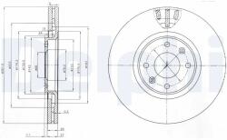 DELPHI Disc Frana Bg4002 Alfa Romeo Junior Citroën C3 Iv/C4/C4 I/C4 Iii/C4 Picasso I