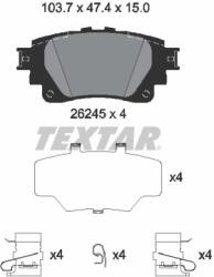 TEXTAR Set Placute Frana, Frana Disc 2624501 Lexus Lbx Perodua Alza Ii Toyota Avanza Iii (2624501)