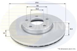 COMLINE Disc Frana Adc1912V Ford C-Max/C-Max Ii/Focus C-Max/Focus Ii/Focus Iii Volvo C30 (ADC1912V)