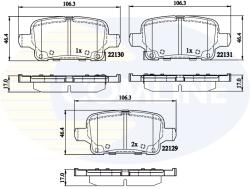 COMLINE Set Placute Frana, Frana Disc Cbp32307 Chevrolet Bolt Opel Ampera-E/Astra K