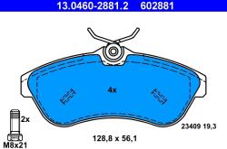 ATE Set Placute Frana, Frana Disc 13.0460-2881.2 Citroën C2/C2 Enterprise/C3 I