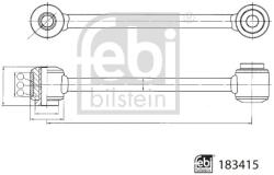 Febi Bilstein Brat/Bieleta Suspensie, Stabilizator Axa Spate Dreapta 183415 Mercedes-Benz Amg