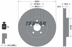 TEXTAR Disc Frana 92326103 Ford Tourneo Connect / Grand Tourneo Connect V408