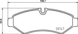 BREMBO Set Placute Frana, Frana Disc P50155 Mercedes-Benz Sprinter 3, 5-T/Sprinter 3-T (P50155)