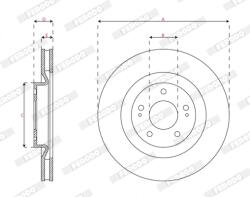 FERODO Disc Frana Ddf2805C Mitsubishi Eclipse/Outlander Iii